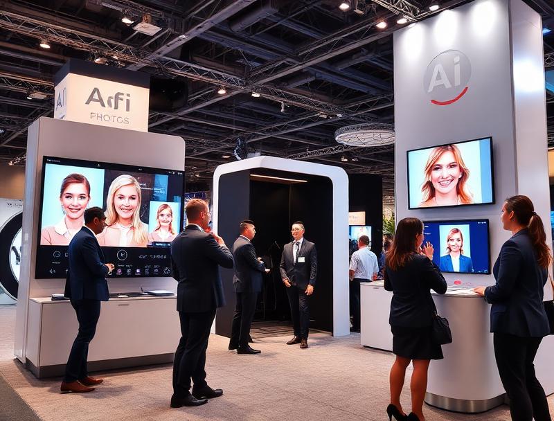 AI Fotobox als Highlight auf einer Fachmesse
