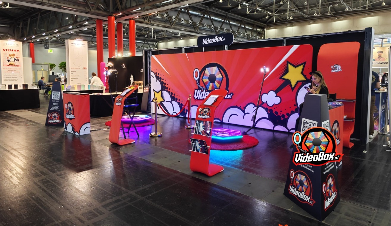 360 VideoBox als Ergänzung zur AI Fotobox auf einer Messe